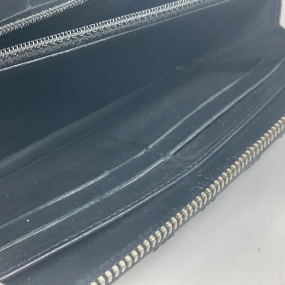 CHANEL Black Lambskin Leather Logo Wallet